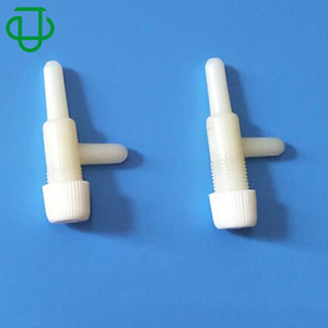 วาล์วเข็มพลาสติกแบบ T ชนิดสองทาง สำหรับควบคุมการไหลของกรดอ่อน ด่าง อากาศร้อน น้ำ อากาศ และออกซิเจน - Product Image 2