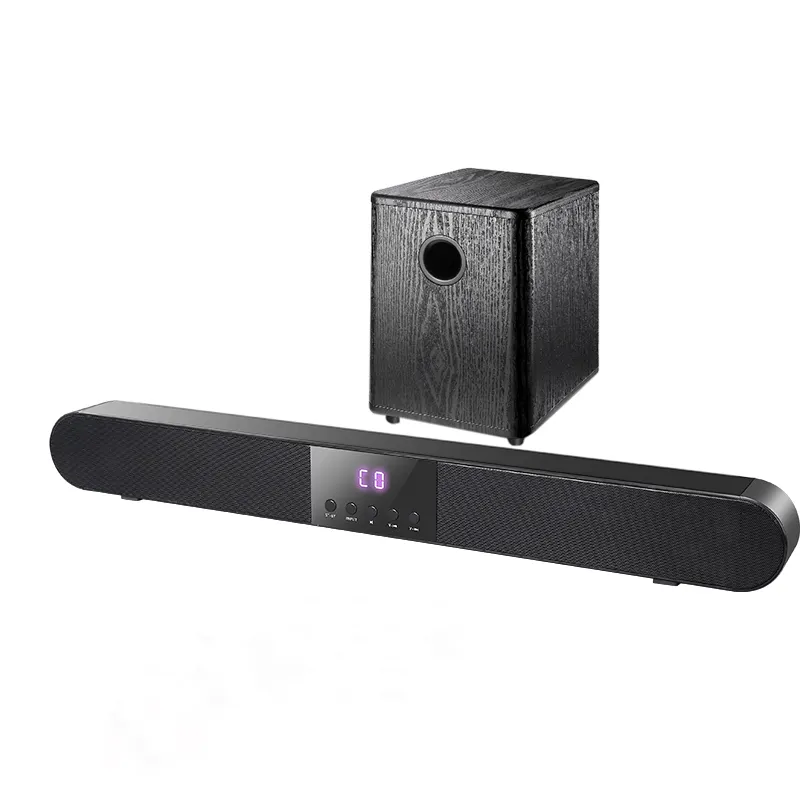 N-S07+ Subwoofer TV Echo-Wand, Sound Blaster Lautsprecher externer Subwoofer Glasfaser-Koaxialinput Bluetooth-Lautsprecher