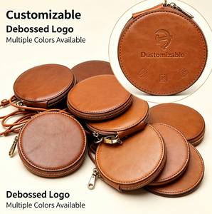 Portafoglio di Lusso in Vera Pelle Personalizzato per Uomo e <span class=keywords><strong>Donna</strong></span>, Porta Carte di Alta Qualità con Cerniera, Portatile, Confezione Regalo Personalizzata - Product Image 4