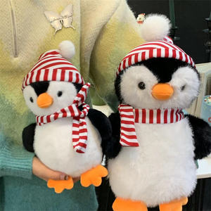 Pingouin Animal en peluche jouet avec bavoir réaliste doux pingouin en peluche pingouin en peluche poupée oreiller Aquarium Ski - Product Image 3