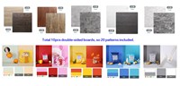 Livraison gratuite 10 pièces de panneaux de fond photo pour la photographie de produits en plan plat, fond de photographie culinaire 24x24 pouces, panneau de fond double face