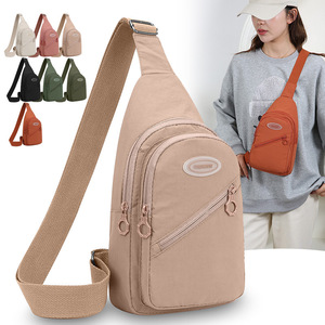 Women's Chest <b>Bag</b> Multi Layer Zipper Outdoor Sports Casual Water Resistant Crossbody Shoulder <b>Bag</b> - Product Image 1