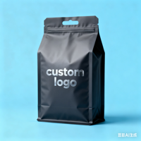 Sac à café personnalisé avec valve et fermeture éclair imprimé à fond plat debout emballage en plastique pochette en mylar mat en feuille d'aluminium