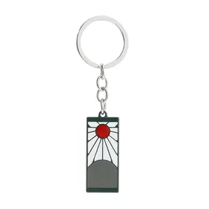 Simples japonês metal keychain metal anime logotipo saco pingente carro keychain saco pingente pequeno presente keychain