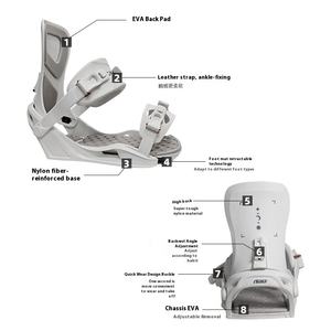 CHANRICH Fixations <span class=keywords><strong>de</strong></span> <span class=keywords><strong>ski</strong></span> alpin pour homme Fermeture à glissière Quick-Wear All-Terrain Freestyle Beginner Alpine DIN 7.5 - Product Image 3