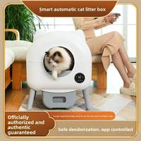 Bac à litière automatique intelligent 76L pour chat, autonettoyant, avec contrôle des odeurs, design anti-éclaboussures, nettoyage facile, caractéristiques écologiques