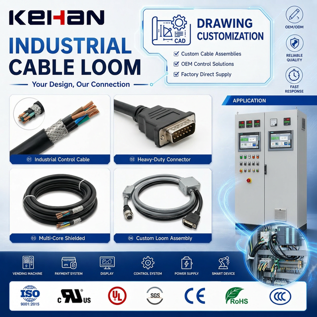 China Wiring Harness Manufacturer Customize Cable Assembly OEM Industrial Control Cable Electronic Cable Loom Assembly