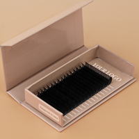 Extensions de cils en cachemire noir mat coréen en gros, plateaux de cils volumineux, fournitures de faux cils en gros