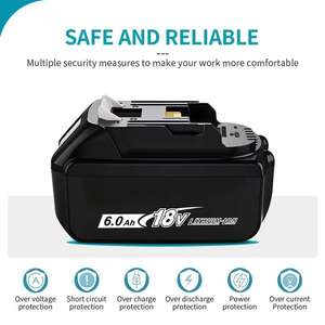 קיבולת גבוהה 18v סוללה <span class=keywords><strong>6</strong></span>.0ah l-ion עבור makita lxt כלים | תחליף עבור bl1860 bl1850 | כוח מתמשך & טעינה מהירה - Product Image 2