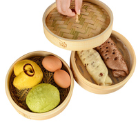 Panier vapeur artisanal 1 niveau en bambou naturel écologique, accessoires, design classique traditionnel, 3L, compatible gaz et induction