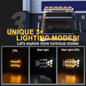 <span class=keywords><strong>Precio</strong></span> al por Mayor, Lámpara de Trabajo LED de 10 Pulgadas y 60W, Luz Amarilla DRL para Camiones, Luz de Trabajo LED para Conducción de Automóviles, para Camiones, Remolques Todoterreno - Product Image 3
