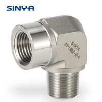 1/2NPT Besi Tahan Karat Pria Wanita, Monel 316/316L, Dupleks, C276 6Mo 6000 Psi Instrumen Perlengkapan Pipa Siku Jalan