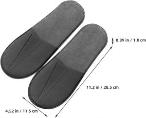 Chaussons d'hôtel jetables noirs de luxe modernes en tissu non tissé pour salon de beauté et SPA, écologiques, en promotion - Product Image 2