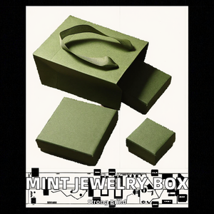 Vintage Mint Green Rectangle Paper Lid Base <b>Jewelry</b> Packaging <b>Box</b> Bag Ribbon Custom <b>Necklace</b> Earrings Ring Bracelet Gift <b>Box</b> - Product Image 2