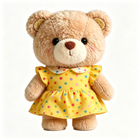 Ours en peluche personnalisé en gros avec robe mignonne, jouet en peluche doux, mini animal en peluche 15cm/20cm/25cm
