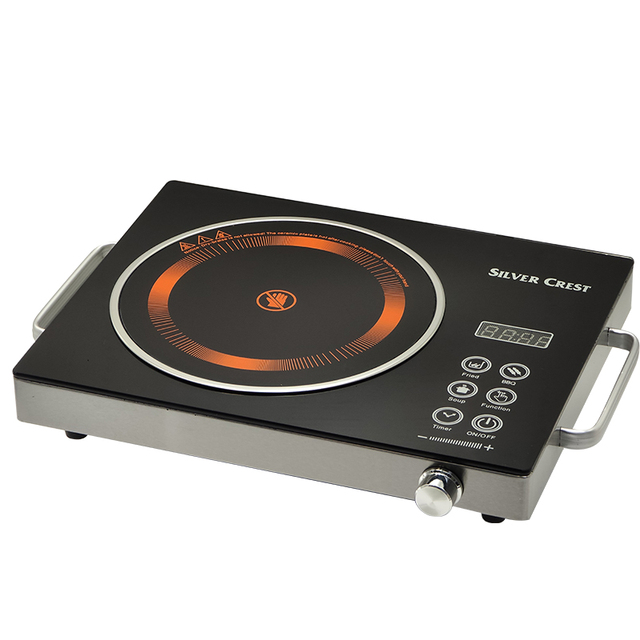 3500W Silver Crest Best Seller Electric Induction Multi-Hob Infrared Cooker with Sensor Touch Control Stainless Steel Cooktop