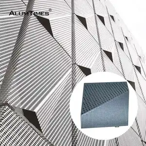 Alumtimes现代设计A2级防火镜纹理3d覆层外墙铝单板