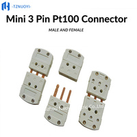 Connecteur Thermocouple RTD 3 Broches Type K/J/Pt100 Miniature/IP65/Nylon PA Prise de Panneau Standard OTP/MTP Mâle/Femelle