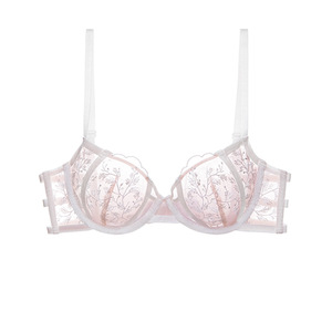 Sujetador de Encaje Bordado Francés Sexy para Mujer, Lencería Transpirable Delgada de Verano - Product Image 3