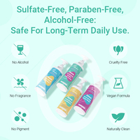 Label pribadi hidrasi tubuh & Set rambut remaja Formula berbasis tanaman lembut untuk kulit sensitif hidrasi rambut memperkuat & keseimbangan