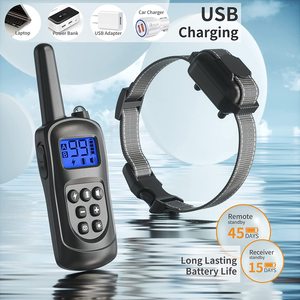 <span class=keywords><strong>Collar</strong></span> eléctrico remoto para entrenamiento de perros, pantalla LCD grande, impermeable y recargable - Product Image 3
