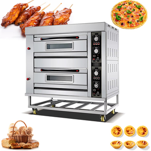 Oven Dek Listrik 1 Dek <span class=keywords><strong>2</strong></span> Tray Baru, Profesional untuk Penggunaan Bakery, Rendah Kebisingan, Portabel, Komersial untuk Roti Pizza 220V - Product Image 1