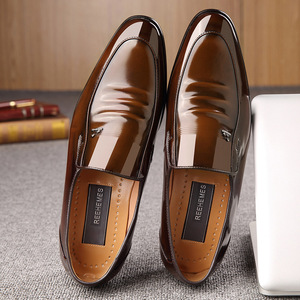 2026 <b>Block</b> Embroidered Men's Shoes British Style Chunky Sole Business Formal Casual Shoes - Product Image 3