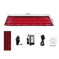 Couverture de luminothérapie LED infrarouge grand format 660nm+850nm avec minuterie et variation d'intensité pour salon et domicile, lit de luminothérapie corporelle complète, couverture de luminothérapie rouge