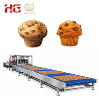 Ligne de production de pâte à cupcakes et à pain, mélangeur de chocolat entièrement automatique, machine à gâteaux vapeur multifonctionnelle