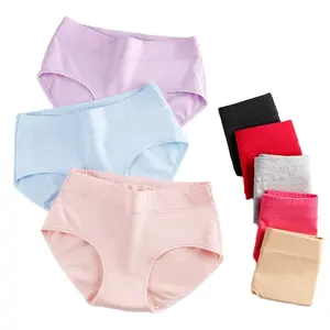 Odm/oem Bragas De Talla Grande De Algodon Para Mujer 중반 허리 여성 코튼 속옷 속옷 속옷 내부 착용