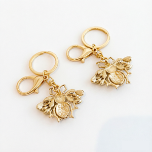 Llavero de Abejita Adorable Estilo Europeo y Americano, Regalo Creativo, Colgante de Coche de Moda con Diamantes de Imitación, Llavero, Adorno para Bolso para Mujer - Product Image 1