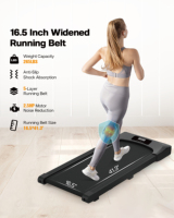 Tapis de course sous le bureau, tapis de marche américain prêt à expédier, mini tapis de course portable avec télécommande, Bluetooth, poids maximal de 265lb