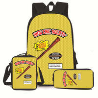 En stock, sacs d'école imperméables grande capacité, ensemble 3 en 1, sac à dos de voyage pour hommes Backwoods Cookie RAW, ensemble de sacs à dos pour ordinateur portable et livres