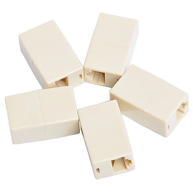 Dual Pass-Through RJ45 Network Cable Connector Docking Head 8p8c Network Pass-Through Computer Accessories