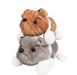 Adorable Almohada de Peluche de Bulldog de Algodón, Suave y Linda, Juguete de Animales para Dormir para Niños, Decoración del Hogar, Regalo de Juguete de Peluche de Dibujos Animados de Navidad - Product Image 1