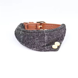 Collare <span class=keywords><strong>per</strong></span> <span class=keywords><strong>Cani</strong></span> <span class=keywords><strong>in</strong></span> <span class=keywords><strong>Pelle</strong></span> Solida di Lusso con Rivetti, Resistente, con Bandana Rimovibile e Bottone - Vendita all'Ingrosso - Product Image 5