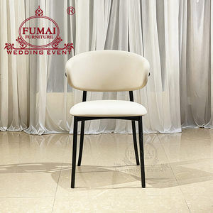 Chaise de banquet nordique rembourrée avec structure en aluminium - Product Image 2