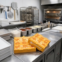 Boîte à dessert ondulée résistante à l'huile, recyclable, avec revêtement UV, gaufrage et doublure en éponge anti-graisse pour beignets frais frits
