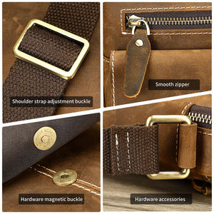 Bolso Bandolera y de Mensajero de Cuero Genuino Vintage para Hombre - Impermeable, Ligero y Duradero para Negocios y Viajes - Product Image 6