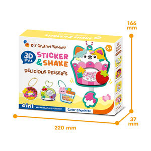 Los Más Vendidos: Pegatinas DIY y Juguete de Pintura Serie Postres 4 en 1, Colgante de Cuero Vegano, Pegatina 3D <span class=keywords><strong>para</strong></span> Nevera y Mochila Escolar - Product Image 5