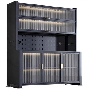 Aparador de Metal de Lujo Mejorado con 1200 Compartimentos, Mueble de Almacenamiento Multicapa para Cocina, Microondas, Tazones, Palillos y Utensilios - Product Image 1