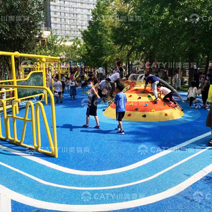Terrain de jeu extérieur pour enfants à <span class=keywords><strong>prix</strong></span> d'usine avec sol EPDM antidérapant et amortissant pour les garderies - Product Image 3