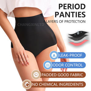 Culotte périodique sur mesure 4 couches anti-<span class=keywords><strong>fuite</strong></span> sous-vêtements réutilisables <span class=keywords><strong>pour</strong></span> incontinence <span class=keywords><strong>urinaire</strong></span> <span class=keywords><strong>pour</strong></span> femmes pantalon périodique taille haute sans couture - Product Image 3