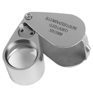 30x jewelers Loupe LED ánh sáng chiếu sáng gấp <span class=keywords><strong>Magnifying</strong></span> đồ trang sức mắt kính lúp - Product Image 1