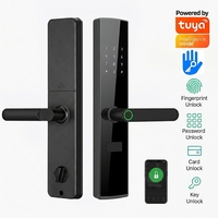 Cerradura Inteligente Biométrica con Huella Dactilar, Control por Aplicación Tuya, para Llave Electrónica Táctil, Puerta de Aluminio, Gabinete de Madera, Almacenamiento de Datos en la Nube