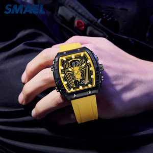 Military Style Dual Display Watch 50M Water Resistant PU <b>Strap</b> Outdoor Sports <b>Wrist</b> Watch SMAEL 8117 - Product Image 5