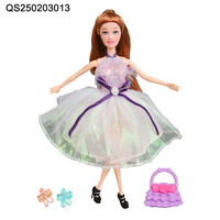 Poupée de fête tendance QS très populaire de 11,5 pouces avec corps en vinyle à 11 articulations, robe fleurie, jouet cadeau pour enfants