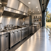Café-restaurant modulaire en conteneur maritime de 20 pieds avec bar préfabriqué en conteneur de 40 pieds, cuisine extérieure en conteneur