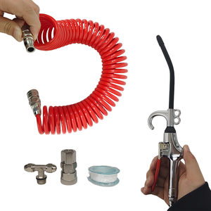 Kit de pistolet à air comprimé en PU enroulé avec levier, outil pneumatique manuel robuste pour camion, souffleur d'air avec embout de buse - Product Image 6