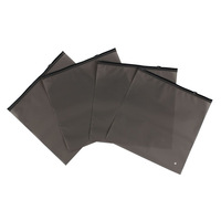 Sacs d'emballage pour vêtements en plastique noir semi-transparent refermable avec fermeture éclair mate pour le rangement des vêtements et des t-shirts avec impression en gravure